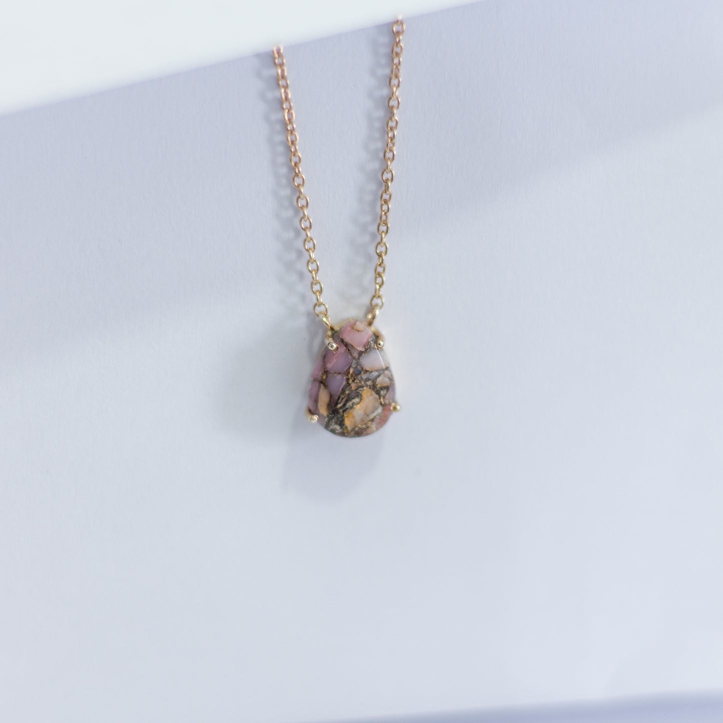 Pink Opal Copper Necklace